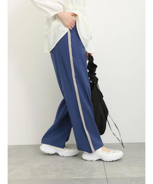 Samansa Mos2 blue（サマンサモスモスブルー）の「サイドラインパンツ（その他パンツ・レディース・グレー/ネイビー/ブラック/ライトベージュ・F）」の19枚目の写真