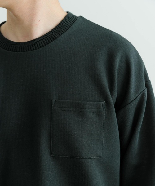 ITEMS URBANRESEARCH(アイテムズ アーバンリサーチ)の「裏ストライプ ダンボールプルオーバー(Tシャツ/カットソー・メンズ・ベージュ/グリーン/ブラック・MEDIUM/LARGE)」の18枚目の写真