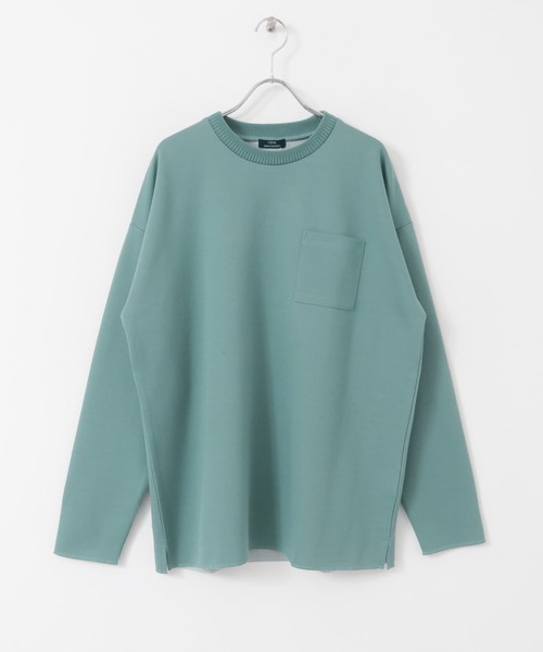ITEMS URBANRESEARCH(アイテムズ アーバンリサーチ)の「裏ストライプ ダンボールプルオーバー(Tシャツ/カットソー・メンズ・ベージュ/グリーン/ブラック・MEDIUM/LARGE)」の21枚目の写真