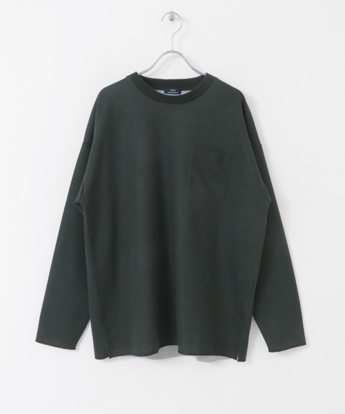 ITEMS URBANRESEARCH(アイテムズ アーバンリサーチ)の「裏ストライプ ダンボールプルオーバー(Tシャツ/カットソー・メンズ・ベージュ/グリーン/ブラック・MEDIUM/LARGE)」の22枚目の写真