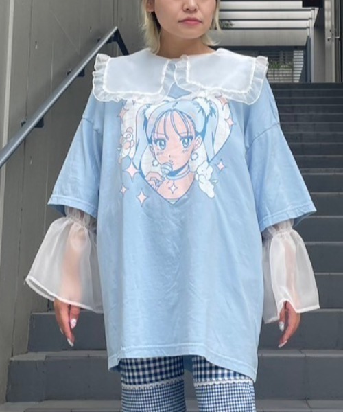 CANDY CANDY PARTY Tシャツ(キャンディブルー) Candy Stripper（キャンディストリッパー）の「NEW TORO GIRL