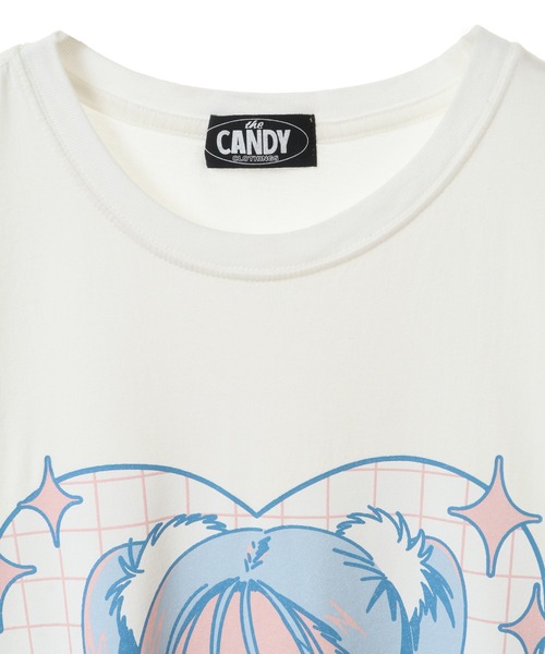 Candy Stripper（キャンディストリッパー）の「NEW TORO GIRL BIG BIG Tシャツ（Tシャツ/カットソー・レディース・オフホワイト/ピンク/ブラック/ライトブルー・2）」の9枚目の写真