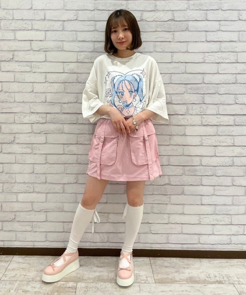 Candy Stripper（キャンディストリッパー）の「NEW TORO GIRL BIG BIG Tシャツ（Tシャツ/カットソー・レディース・オフホワイト/ピンク/ブラック/ライトブルー・2）」の17枚目の写真