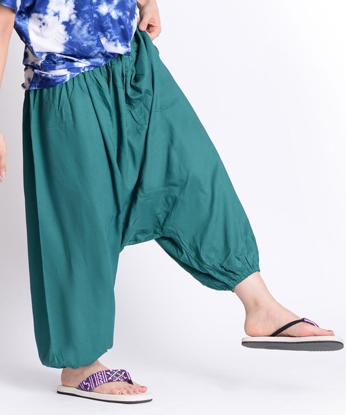 MARAI(マーライ)の「【MARAI】タイパンツ アジアンエスニック ハカマパンツ サルエルパンツ(その他パンツ・レディース・ネイビー系/グレー/ターコイズブルー系/ブラック/オレンジ/パープル・FREE)」の5枚目の写真