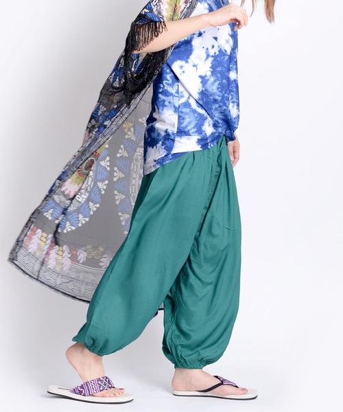 MARAI(マーライ)の「【MARAI】タイパンツ アジアンエスニック ハカマパンツ サルエルパンツ(その他パンツ・レディース・ネイビー系/グレー/ターコイズブルー系/ブラック/オレンジ/パープル・FREE)」の11枚目の写真