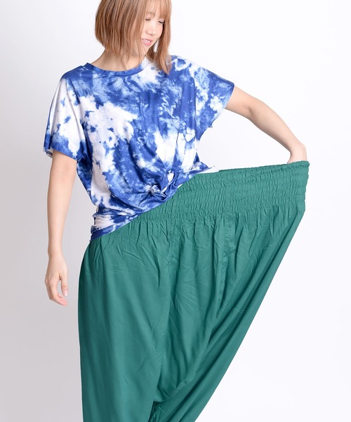 MARAI(マーライ)の「【MARAI】タイパンツ アジアンエスニック ハカマパンツ サルエルパンツ(その他パンツ・レディース・ネイビー系/グレー/ターコイズブルー系/ブラック/オレンジ/パープル・FREE)」の12枚目の写真