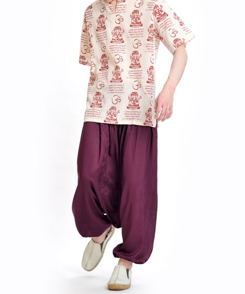 MARAI(マーライ)の「【MARAI】タイパンツ アジアンエスニック ハカマパンツ サルエルパンツ(その他パンツ・レディース・ネイビー系/グレー/ターコイズブルー系/ブラック/オレンジ/パープル・FREE)」の14枚目の写真