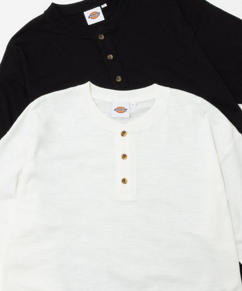 Dickies(ディッキーズ)の「Dickies スラブヘンリーネック半袖Tシャツ(Tシャツ/カットソー・メンズ・ネイビー/ブラック/ホワイト・M/XL/L/S/XXL)」の5枚目の写真