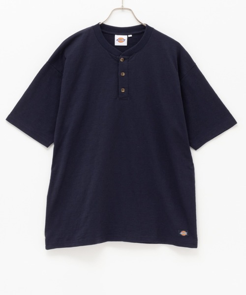 Dickies(ディッキーズ)の「Dickies スラブヘンリーネック半袖Tシャツ(Tシャツ/カットソー・メンズ・ネイビー/ブラック/ホワイト・M/XL/L/S/XXL)」の11枚目の写真