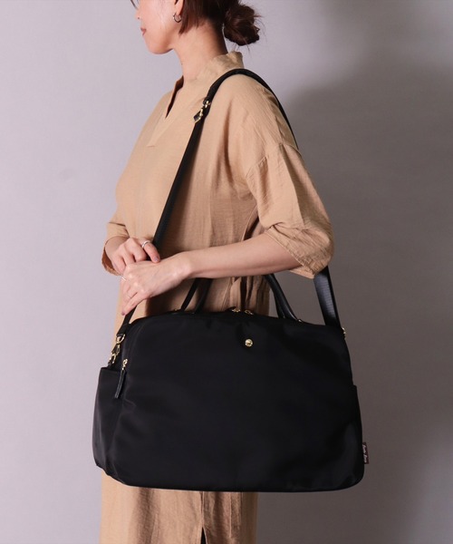Legato Largo（レガートラルゴ）の「(LF)【Legato Largo】肩楽(かたらく) ナイロン 2WAY ボストンバック（ボストンバッグ・レディース・ブラック/グレー/ネイビー/ライトブラウン・ONE SIZE）」の6枚目の写真