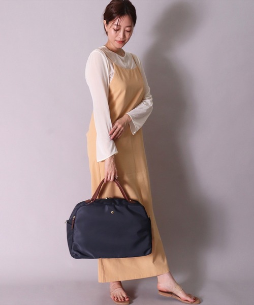 Legato Largo（レガートラルゴ）の「(LF)【Legato Largo】肩楽(かたらく) ナイロン 2WAY ボストンバック（ボストンバッグ・レディース・ブラック/グレー/ネイビー/ライトブラウン・ONE SIZE）」の9枚目の写真