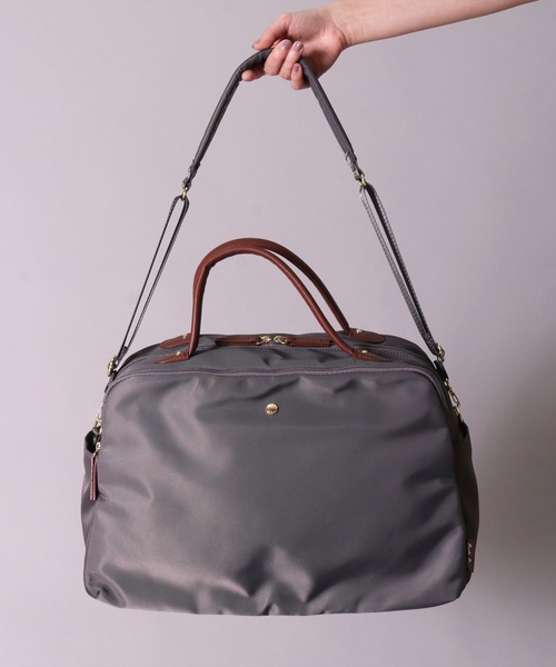 Legato Largo（レガートラルゴ）の「(LF)【Legato Largo】肩楽(かたらく) ナイロン 2WAY ボストンバック（ボストンバッグ・レディース・ブラック/グレー/ネイビー/ライトブラウン・ONE SIZE）」の14枚目の写真