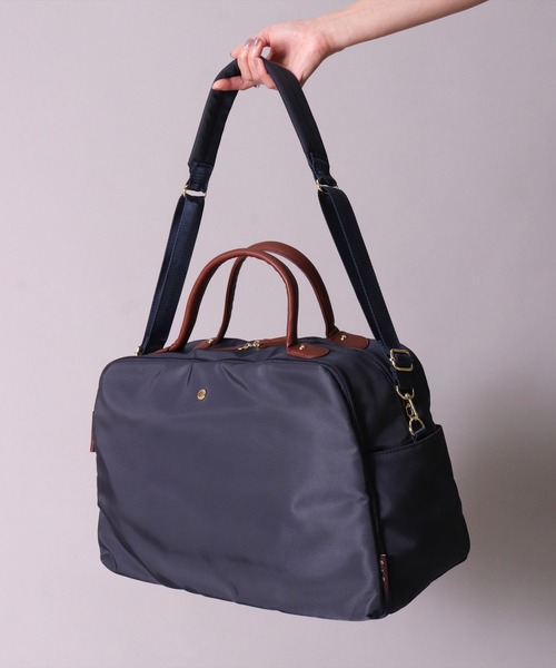 Legato Largo（レガートラルゴ）の「(LF)【Legato Largo】肩楽(かたらく) ナイロン 2WAY ボストンバック（ボストンバッグ・レディース・ブラック/グレー/ネイビー/ライトブラウン・ONE SIZE）」の18枚目の写真