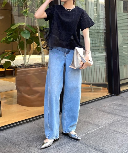 セール】【WEB限定】レースフリルTEE（Tシャツ/カットソー