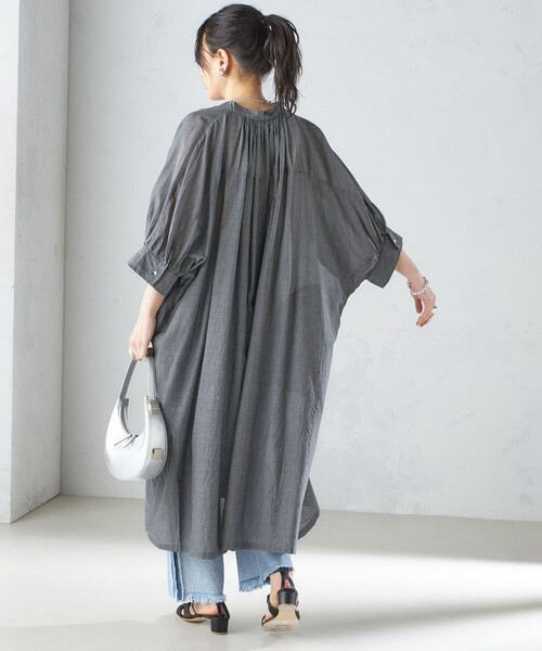 Fanaka ファナカ クリンクル 袖 フレア ロングワンピース ドット 黒 Fanaka ファナカ クリンクル 袖 フレア ロングワンピース ドット 黒