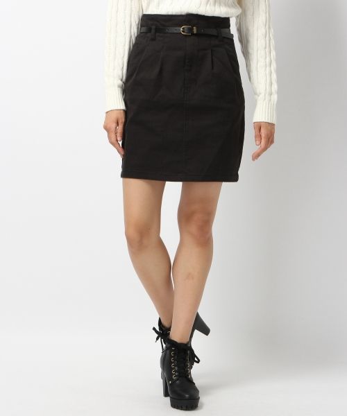 Heather（ヘザー）の「15FWベルトツキコクーンスカート　568418（スカート・レディース・ブルー/ネイビー/カーキ/ブラック/レッド系その他/ホワイト×ブラック・SMALL/MEDIUM）」の3枚目の写真