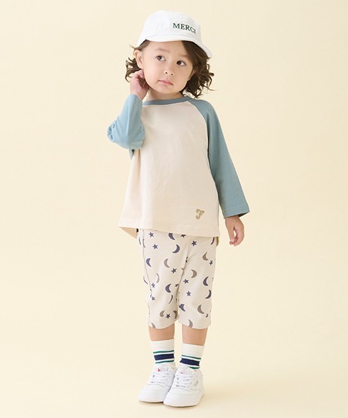 petit main(プティマイン)の「【タフコットン】7分丈レギンス(レギンス/スパッツ・キッズ・レモンイエロー/チャコール/キナリ/ブラック/アイボリー/ライトピンク/ライトベージュ・100cm/90cm/80cm/120cm/130cm/110cm)」の1枚目の写真