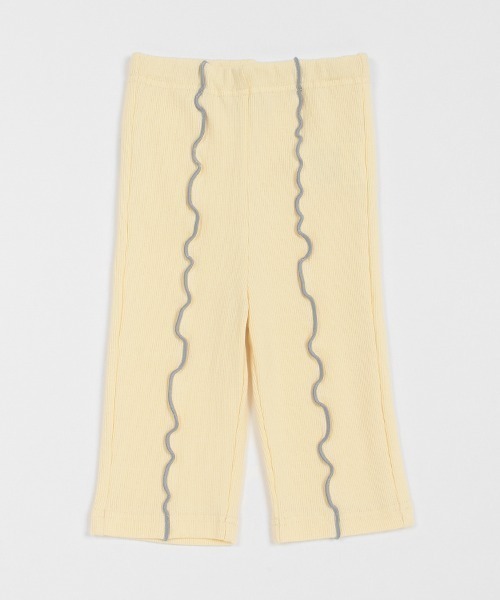 petit main(プティマイン)の「【タフコットン】7分丈レギンス(レギンス/スパッツ・キッズ・レモンイエロー/チャコール/キナリ/ブラック/アイボリー/ライトピンク/ライトベージュ・100cm/90cm/80cm/120cm/130cm/110cm)」の6枚目の写真