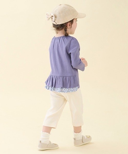 petit main(プティマイン)の「【タフコットン】7分丈レギンス(レギンス/スパッツ・キッズ・レモンイエロー/チャコール/キナリ/ブラック/アイボリー/ライトピンク/ライトベージュ・100cm/90cm/80cm/120cm/130cm/110cm)」の12枚目の写真