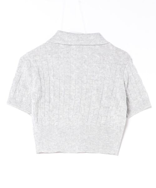 FANCY CLUB(ファンシークラブ)の「NASTY FANCY CLUB/ケーブルニットカーディガン 2123894(カーディガン/ボレロ・レディース・グレー/ブラック・FREE)」の3枚目の写真