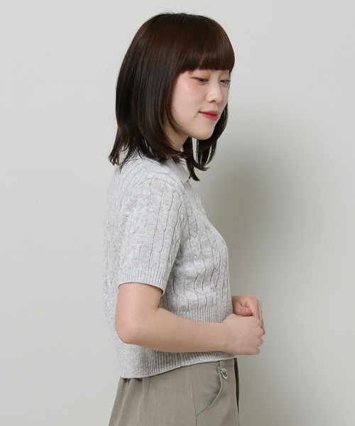 FANCY CLUB(ファンシークラブ)の「NASTY FANCY CLUB/ケーブルニットカーディガン 2123894(カーディガン/ボレロ・レディース・グレー/ブラック・FREE)」の10枚目の写真