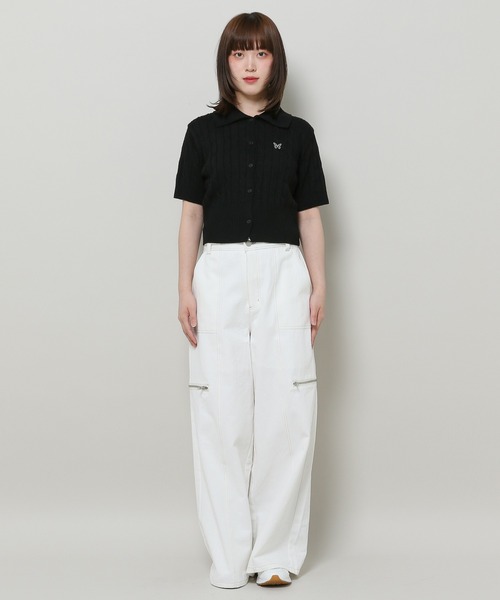 FANCY CLUB(ファンシークラブ)の「NASTY FANCY CLUB/ケーブルニットカーディガン 2123894(カーディガン/ボレロ・レディース・グレー/ブラック・FREE)」の16枚目の写真