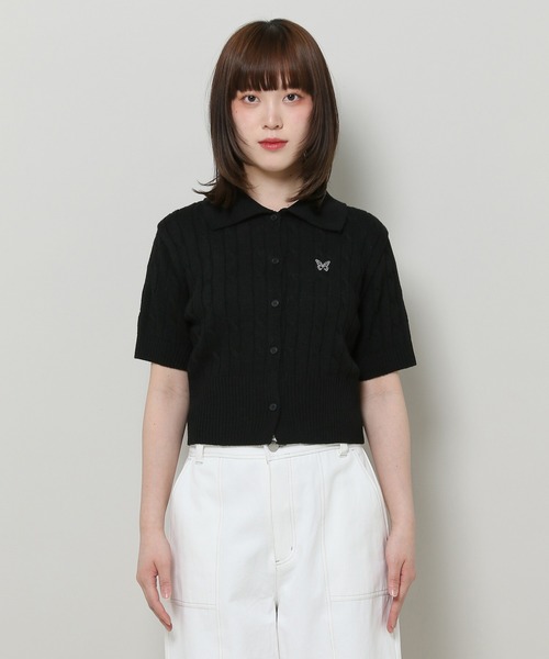 FANCY CLUB(ファンシークラブ)の「NASTY FANCY CLUB/ケーブルニットカーディガン 2123894(カーディガン/ボレロ・レディース・グレー/ブラック・FREE)」の17枚目の写真