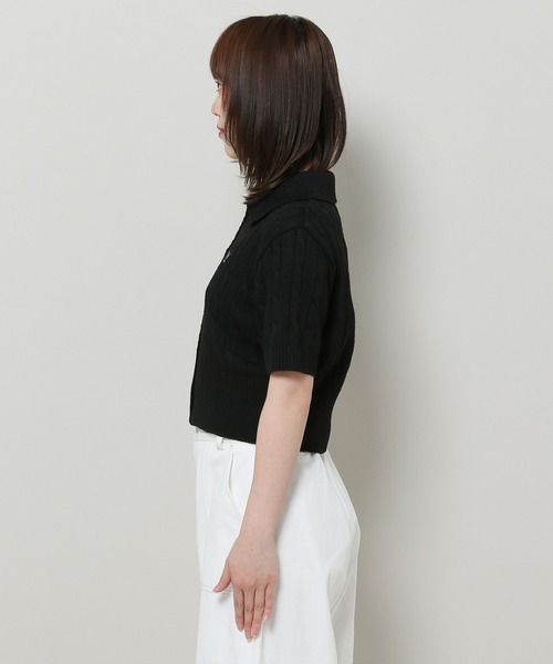 FANCY CLUB(ファンシークラブ)の「NASTY FANCY CLUB/ケーブルニットカーディガン 2123894(カーディガン/ボレロ・レディース・グレー/ブラック・FREE)」の18枚目の写真