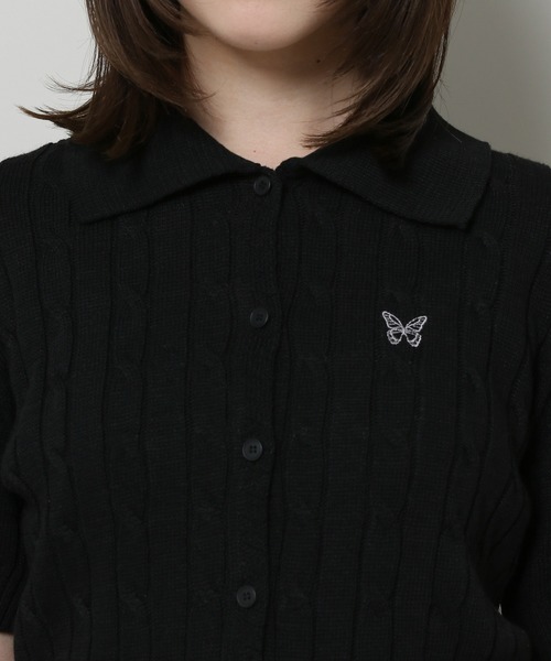 FANCY CLUB(ファンシークラブ)の「NASTY FANCY CLUB/ケーブルニットカーディガン 2123894(カーディガン/ボレロ・レディース・グレー/ブラック・FREE)」の21枚目の写真