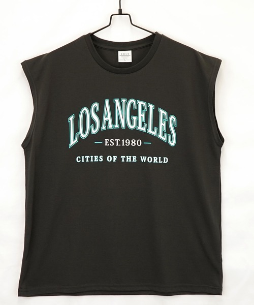 BAYBLO（ベイブロ）の「(GV)ユニセックス ワイドノースリーブTシャツ  UVカット　吸水速乾（タンクトップ・メンズ・インディゴブルー/ホワイト/ブルー/ライトブラック/スミクロ/ホワイト系その他2/ブラック系その他2/ブラック・LL/M/L）」の5枚目の写真