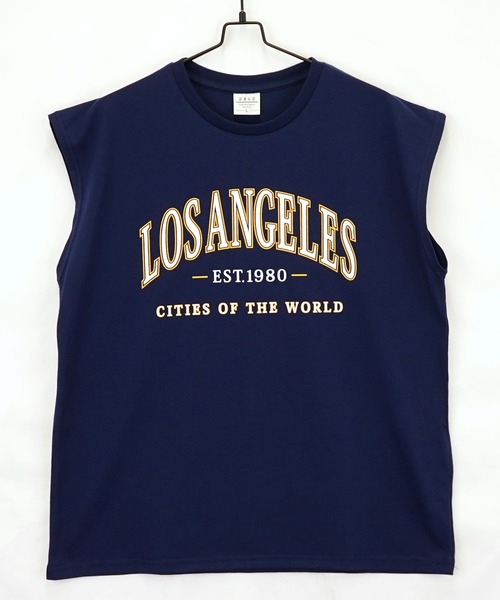 BAYBLO（ベイブロ）の「(GV)ユニセックス ワイドノースリーブTシャツ  UVカット　吸水速乾（タンクトップ・メンズ・インディゴブルー/ホワイト/ブルー/ライトブラック/スミクロ/ホワイト系その他2/ブラック系その他2/ブラック・LL/M/L）」の8枚目の写真