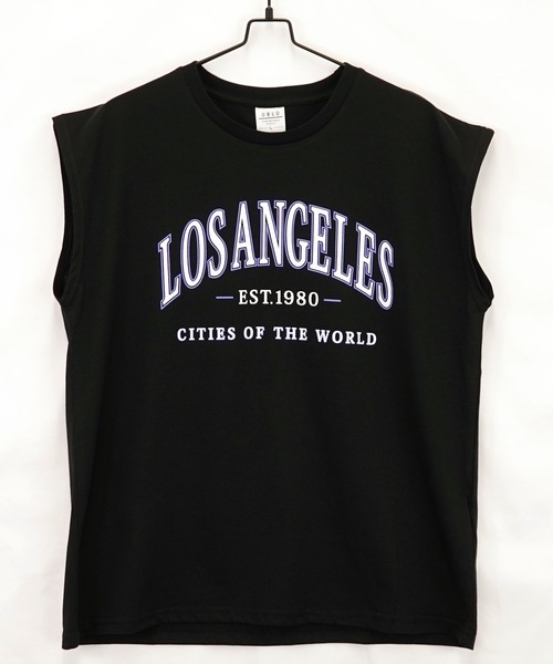 BAYBLO（ベイブロ）の「(GV)ユニセックス ワイドノースリーブTシャツ  UVカット　吸水速乾（タンクトップ・メンズ・インディゴブルー/ホワイト/ブルー/ライトブラック/スミクロ/ホワイト系その他2/ブラック系その他2/ブラック・LL/M/L）」の3枚目の写真