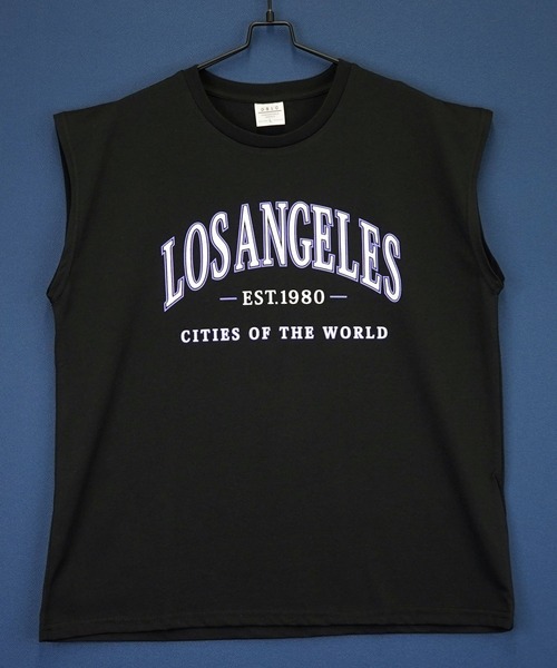 BAYBLO（ベイブロ）の「(GV)ユニセックス ワイドノースリーブTシャツ  UVカット　吸水速乾（タンクトップ・メンズ・インディゴブルー/ホワイト/ブルー/ライトブラック/スミクロ/ホワイト系その他2/ブラック系その他2/ブラック・LL/M/L）」の10枚目の写真