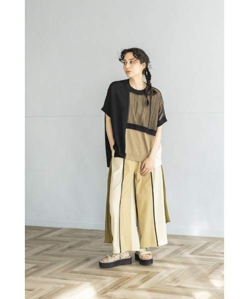 OSMOSIS（オズモーシス）の「レイヤードニットプルオーバー（ニット/セーター・レディース・ブルー/ブラック/その他・ONE SIZE）」の4枚目の写真