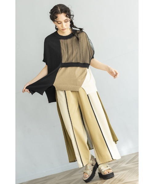 OSMOSIS（オズモーシス）の「レイヤードニットプルオーバー（ニット/セーター・レディース・ブルー/ブラック/その他・ONE SIZE）」の5枚目の写真