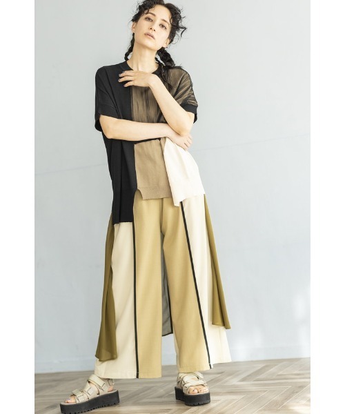 OSMOSIS（オズモーシス）の「レイヤードニットプルオーバー（ニット/セーター・レディース・ブルー/ブラック/その他・ONE SIZE）」の6枚目の写真