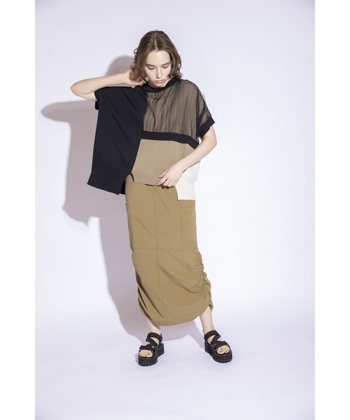 OSMOSIS（オズモーシス）の「レイヤードニットプルオーバー（ニット/セーター・レディース・ブルー/ブラック/その他・ONE SIZE）」の12枚目の写真