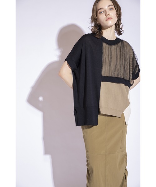 OSMOSIS（オズモーシス）の「レイヤードニットプルオーバー（ニット/セーター・レディース・ブルー/ブラック/その他・ONE SIZE）」の15枚目の写真