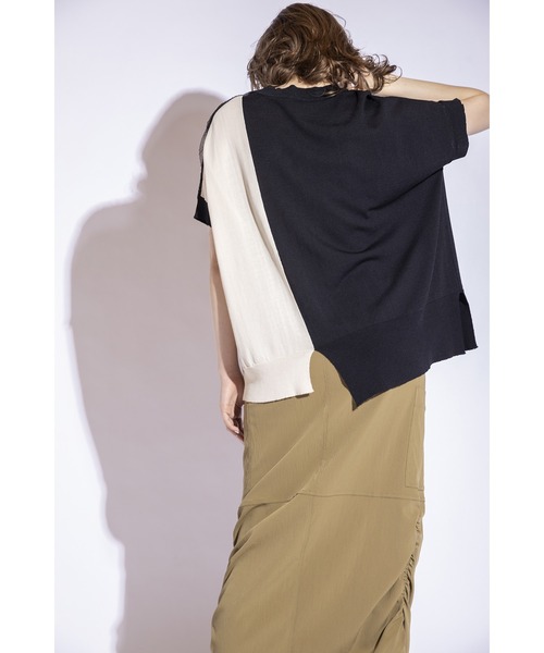 OSMOSIS（オズモーシス）の「レイヤードニットプルオーバー（ニット/セーター・レディース・ブルー/ブラック/その他・ONE SIZE）」の18枚目の写真