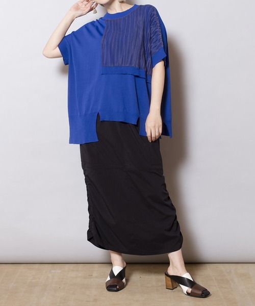 OSMOSIS（オズモーシス）の「レイヤードニットプルオーバー（ニット/セーター・レディース・ブルー/ブラック/その他・ONE SIZE）」の19枚目の写真