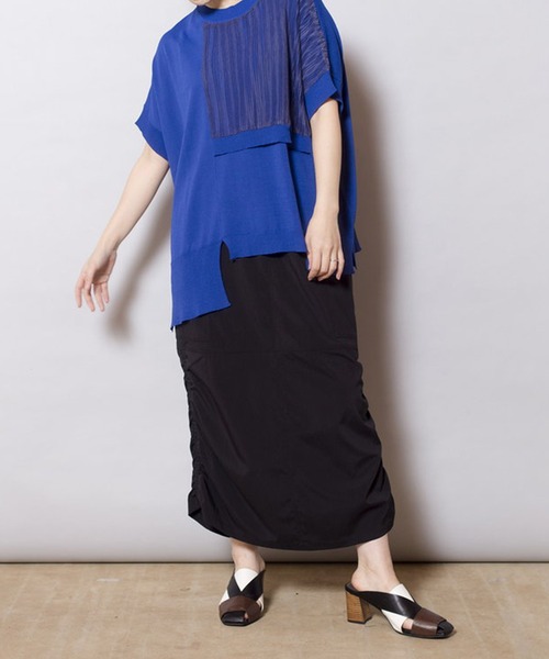 OSMOSIS（オズモーシス）の「レイヤードニットプルオーバー（ニット/セーター・レディース・ブルー/ブラック/その他・ONE SIZE）」の20枚目の写真