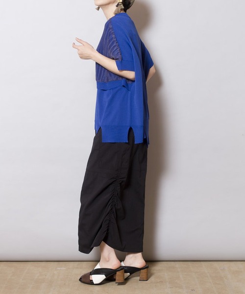 OSMOSIS（オズモーシス）の「レイヤードニットプルオーバー（ニット/セーター・レディース・ブルー/ブラック/その他・ONE SIZE）」の21枚目の写真