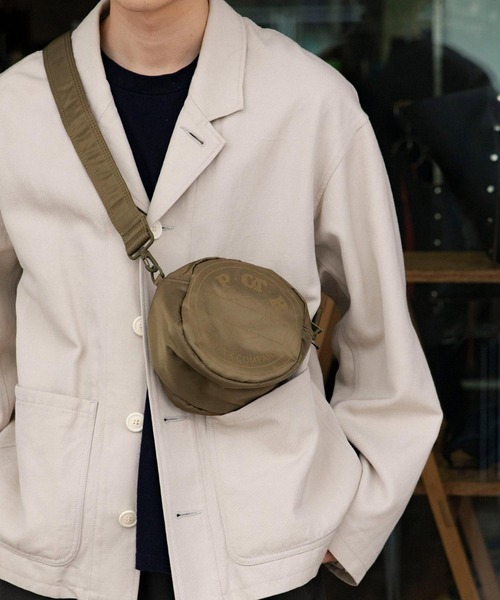 beautiful people（ビューティフルピープル）の「beautiful people POTRxbp shoulder bag in nylon twill 1415612001（ショルダーバッグ・メンズ・グリーン/グレー/ホワイト・FREE）」の6枚目の写真
