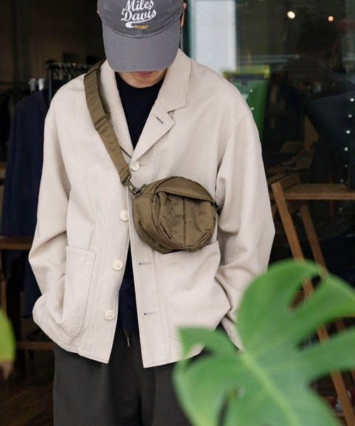 beautiful people（ビューティフルピープル）の「beautiful people POTRxbp shoulder bag in nylon twill 1415612001（ショルダーバッグ・メンズ・グリーン/グレー/ホワイト・FREE）」の8枚目の写真