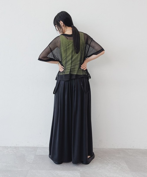 niko and...（ニコアンド）の「[MODE NORM CORE]リヨセルデニムボリュームパンツ（デニムパンツ・レディース・ライトブルー/ブラック/インディゴブルー・MEDIUM/LARGE）」の7枚目の写真