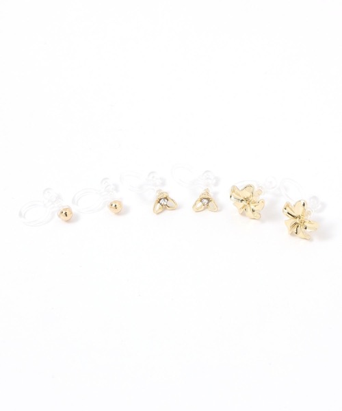 LAKOLE(ラコレ)の「フラワーモチーフノンホールピアス6点SET2 / 114043(イヤリング・レディース・その他1/その他2・FREE)」の2枚目の写真