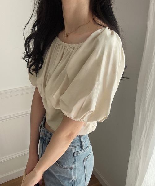 LAUIR(ラウアー)の「2wayオフショル半袖トップス(シャツ/ブラウス・レディース・ホワイト/ナチュラル/ブラック・LARGE/MEDIUM)」の11枚目の写真