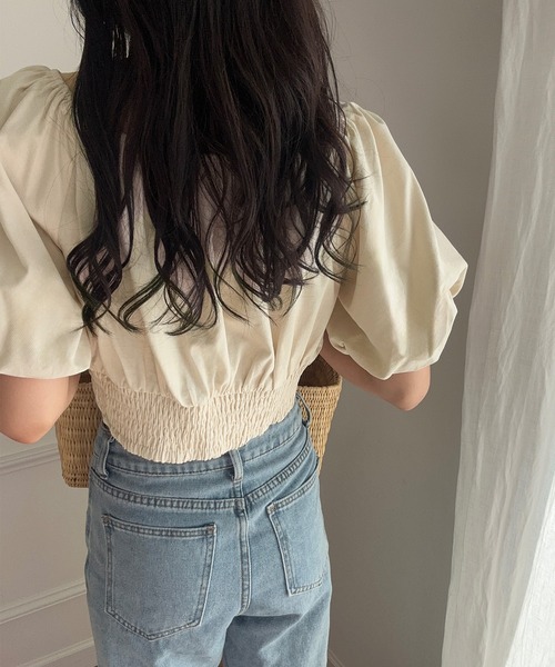 LAUIR(ラウアー)の「2wayオフショル半袖トップス(シャツ/ブラウス・レディース・ホワイト/ナチュラル/ブラック・LARGE/MEDIUM)」の13枚目の写真