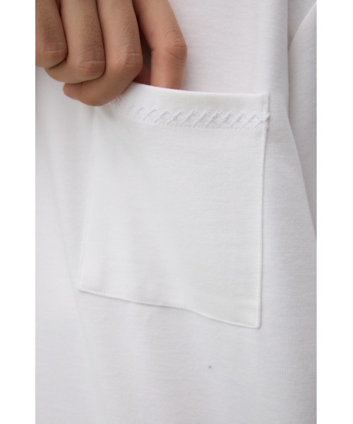 AZUL by moussy(アズールバイマウジー)の「ステッチデザインポケットTシャツ(Tシャツ/カットソー・メンズ・ホワイト/ブラック/グレー・MEDIUM/LARGE)」の12枚目の写真