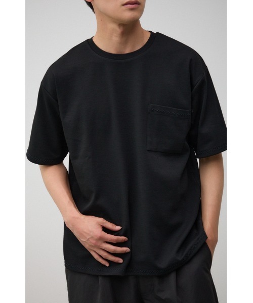 AZUL by moussy(アズールバイマウジー)の「ステッチデザインポケットTシャツ(Tシャツ/カットソー・メンズ・ホワイト/ブラック/グレー・MEDIUM/LARGE)」の14枚目の写真